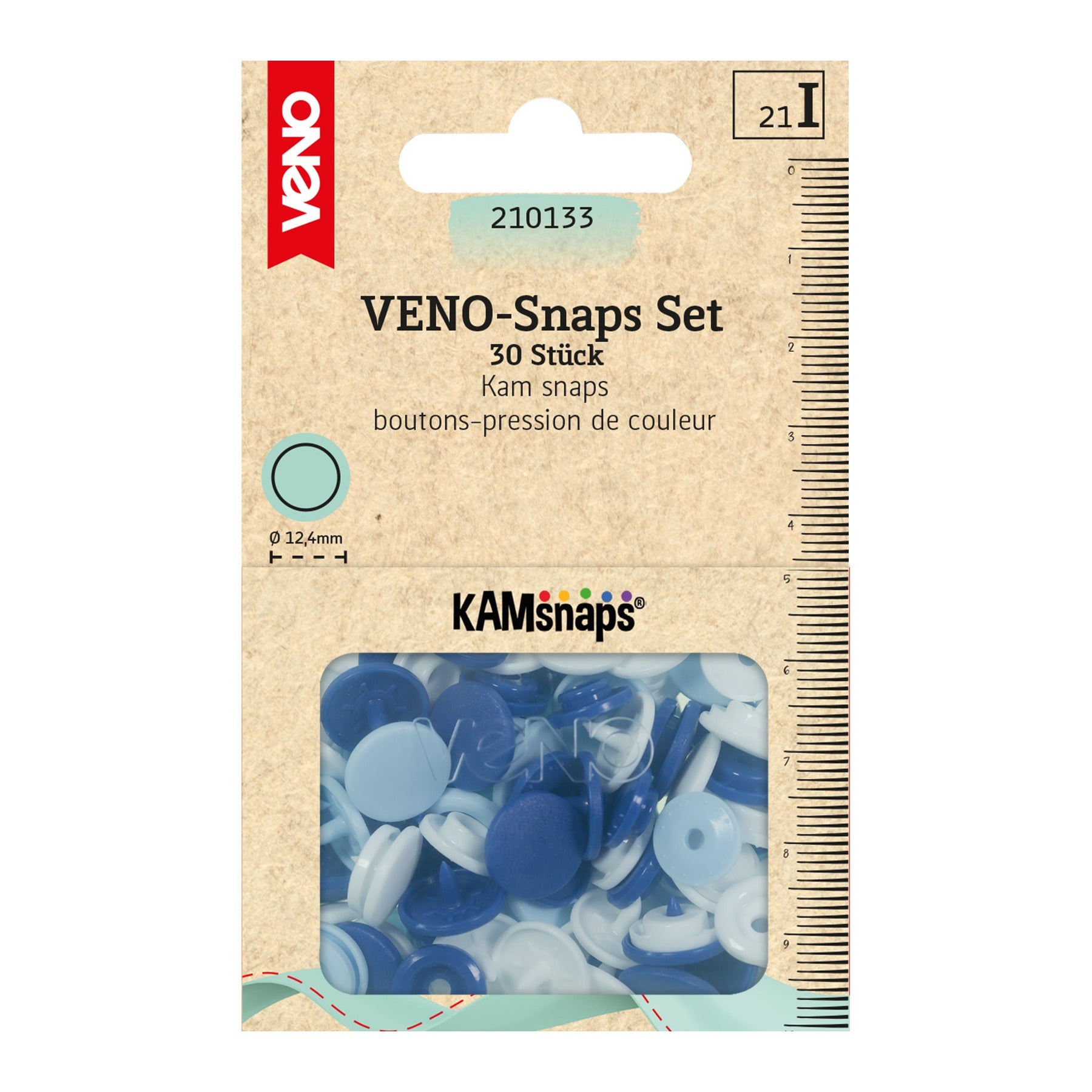 VENO Snaps 210133 – Druckknöpfe 12,4 mm für Nähprojekte